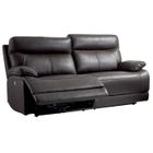 ALTOBUY Cordoue - Canapé Relax Electrique 3 Places Cuir Marron