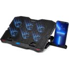 CHOUMICHA SAVEURS FRANCE AGRO Refroidisseur PC Portable, Support Ventilé Ordinateur avec 6 Ventilateurs Silencieux, Réglage de 5 hauteurs, 2 Ports USB et.[Q64]