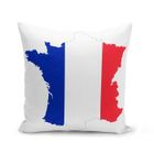 Housse de Coussin - FABULOUS BIJOUX - 40x40 cm - Drapeau France - Design Contemporain - Football