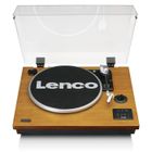 Platine Vinyle Bluetooth - Lenco - haut-parleurs intégrés, USB MP3, AUX, 2x5W RMS - LS-55WA - Marron