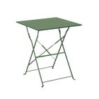Table de jardin pliante bistrot en acier vert cactus - Oviala