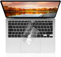 Protection clavier pour Macbook Pro 14 (14,2) Pro 16 (16,2) Air 13 (13,6) - Silicone transparent clavier AZERTY EU-Layout