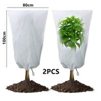 Housses de protection des plantes - Non tissé - Cordon de serrage - 80*100cm