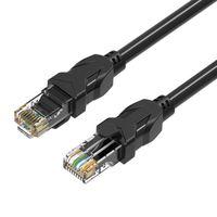 AuTech® 15M Câble Ethernet Réseau LAN RJ45 Cat 6 1000Mbps 250 MHz STP Blindé pour PC Routeur Consoles de Jeux TV Box - Noir, 15M