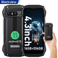 Blackview N6000 Téléphone Portable Incassable 4,3 pouces Android 13 16Go+256Go 48MP+16MP 3880mAh NFC Dual SIM Face ID - Noir
