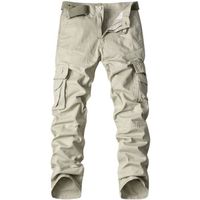 Pantalon Cargo Homme Marque Luxe Coton Multi-Poche