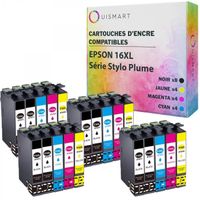 OuiSmart® 20 Cartouches compatibles Epson 16XL 16 xl cartouche d'encre pour Epson Workforce WF-2650 WF-2750 WF-2510 stylo plume