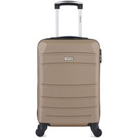 TORTUE - VALISE 55 cm Taille cabine - COQUE RIGIDE - 4 Roues - Valise cabine TAILLE -Champagne