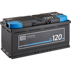 BATTERIE VÉHICULE ECTIVE 12V 120Ah AGM batterie decharge lente Deep 
