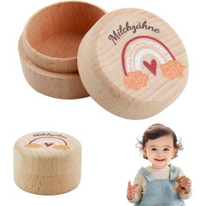 Boîte à Dents De Lait En Bois - Organisateur Souvenir Naissance Pour Bébé Garçon Fille - Cadeau Anniversaire Personnalisable