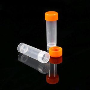 perfk 10pcs Tubes à Essai en Plastique Outil de Test de Laboratoire avec Vis Caps 