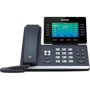 Téléphone fixe Yealink SIP-T54W telephone fixe Noir Combine filai
