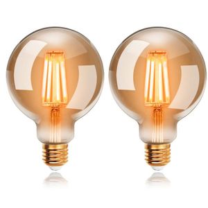 AMPOULE - LED Ampoules LED Edison Vintage G95 E27, 6W Blanc Chau