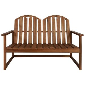 Ensemble table et chaise de jardin Ensemble de mobilier d'extérieur en bois d'acacia massif - YOSOO - 4 pièces - Chaise et banc à 2 places - Marron