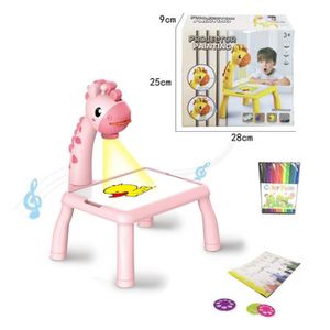 TABLE A DESSIN Dessin - Graphisme,Projecteur à LED pour Enfant avec Table de Dessin Artistique,Jouets pour Gosse avec Bureau - Type 1--pink