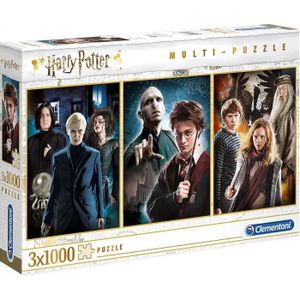 PUZZLE Coffret 3 puzzles Harry Potter - CLEMENTONI - Collection Film Fantastique - 1000 pièces - Adulte