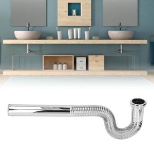 Misazy siphon lavabo, siphon gain de place, flexible evacuation lavabo,  Bonde pour lavabo, extensible de 40 à 80 cm : : Bricolage