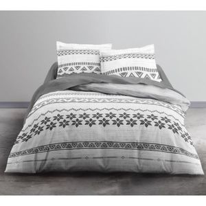 Rouge Blanc COTON-57 Fils 2 Taies d/’Oreiller 100/% Coton 240X220 CM TODAY Enjoy Crysis-Parure HC3 : Housse de Couette 220x240