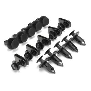 50x Gris Plastique Sapin TRIM CLIPS Spruce 10 mm trou 28 mm tête de voiture van Fixations