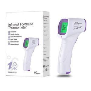 THERMOMÈTRE BÉBÉ Thermomètre numérique,Purple(model FI02)--Thermomètre frontal numérique à infrarouge pour bébé, pour salle'eau, lait, sucette médica