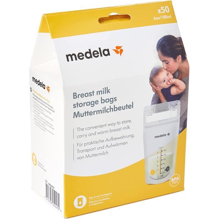 Lola&Lykke® Sachets de conservation pour lait maternel (10 pcs.) +  adaptateur