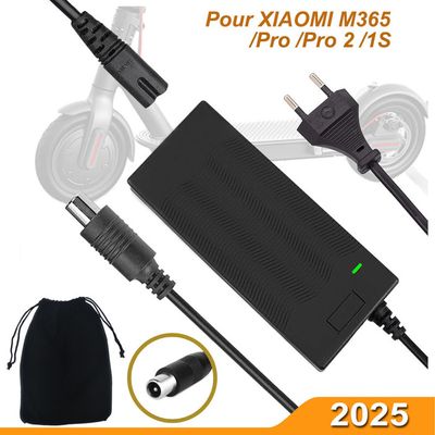 Chargeur Rapide 42V 2A Pour Xiaomi M365 / Ninebot ES1 ES2 – Adaptateur Trottinette Électrique Avec LED Et Protection