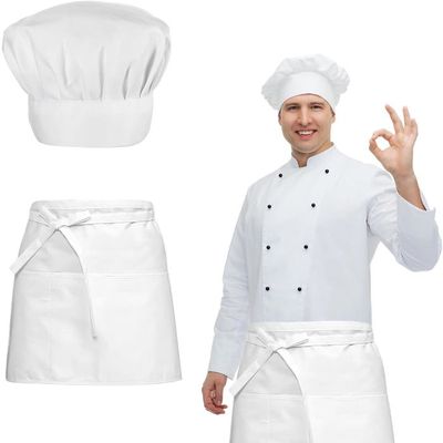 Tablier De Cuisine Bedogni - Homme Et Femme - Résistant à L’Eau Avec 3 Poches - Style Professionnel Italien