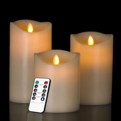Lindby Candora lot de 3 bougies LED télécommande