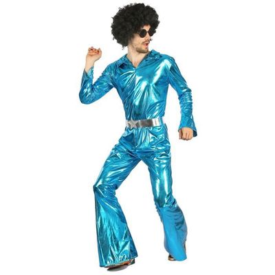 Atosa Déguisement Disco Homme Violet Fuchsia – Combinaison Années 80 Avec Ceinture, Taille M-L