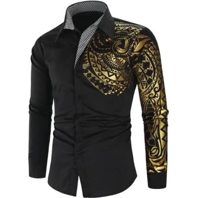 Chemise homme coupe slim ECELEN Noir Manches longues Col chemise Noir Cdiscount Pret a Porter