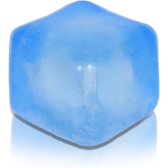 Copfeqyr Grande Balle Anti-Stress Ice Cube Marbré 7 cm – Cube Squishy Sensoriel à Presser pour Adultes et Enfants, Jouet Fidget Relaxant, Boîte Cadeau (Orange