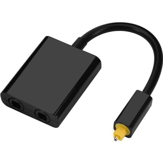 Répartiteur Optique Numérique Toslink 1 Entrée 2 Sorties – EMK – Support Dolby Digital, DTS 5.1 & LPCM