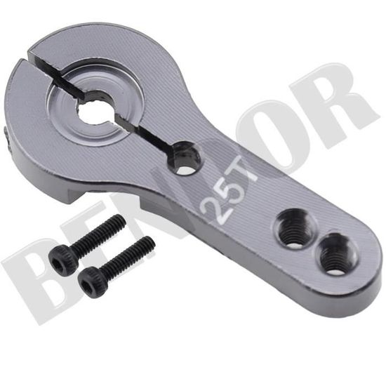 Bras De Servo RC En Alliage D'aluminium 25T - Pour Voitures 1/8 & 1/10 - Dimensions 31x10mm - Couleur Bleu