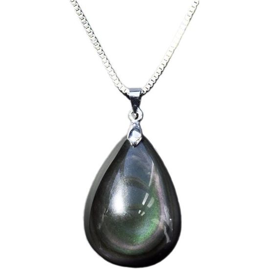 Chaîne Avec Pendentif En Argent Et Pierre Précieuse – Neuf Sans Emballage