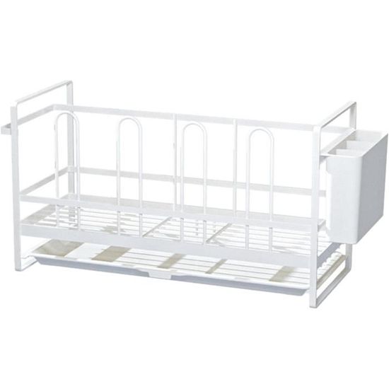 Balacoo Organisateur De Bols Plastique Blanc – Égouttoir Vaisselle Compact, Gain De Place Cuisine & Camping