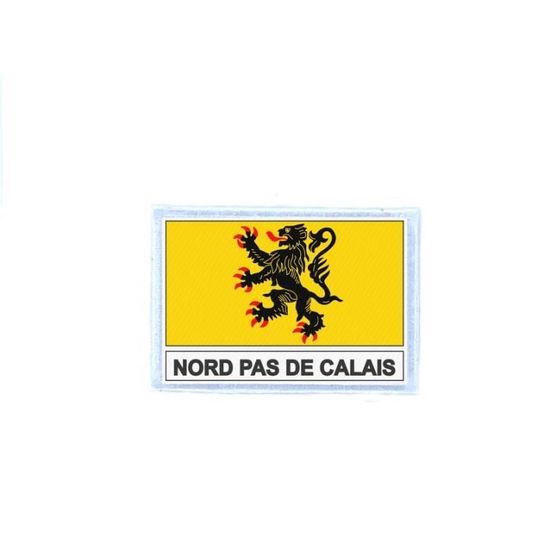 Porte clé badge blason region Nord Pas de Calais Lille cadeau personnalisé lion