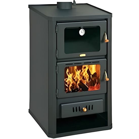 prity fg poele a bois avec four 14 kw cdiscount bricolage