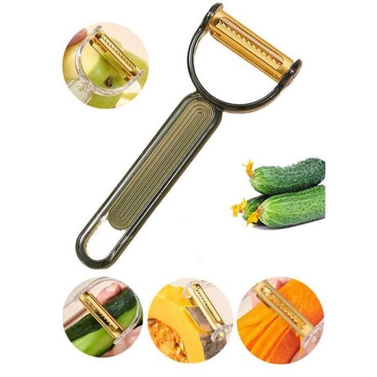 Éplucheur Légumes Multifonction Acier Inoxydable En Y - Pour Pommes De Terre, Carottes, Concombres Et Plus, Ergonomique Et Tranchant