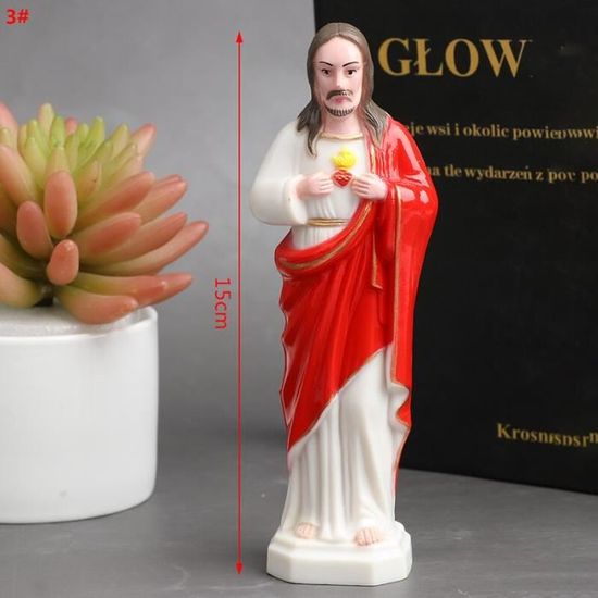 Statue Christ Du Grand Pouvoir - Figurine Jésus Résine 19cm Ou 30cm Avec Croix