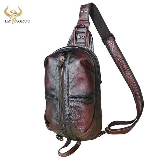 Sac De Voyage En Cuir Bleu Bandoulière - Neuf Avec Légers Défauts - Prix Doux