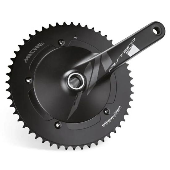 Pédalier Miche Pistard 2.0 Pour Vélo Piste – 49T, 170 Mm, Argent, Fabrication Italie