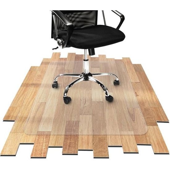 Tapis De Chaise Transparent Antidérapant COSYLAND - 101,6 X 121,9 Cm - Protection Sol Bois Dur Bureau Maison - 1