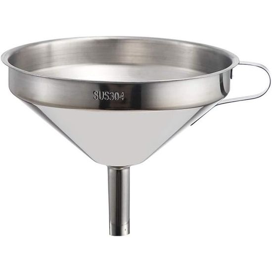 ENTONNOIR INOX AVEC POIGNEE 10 CM USTENSILE CUISINE