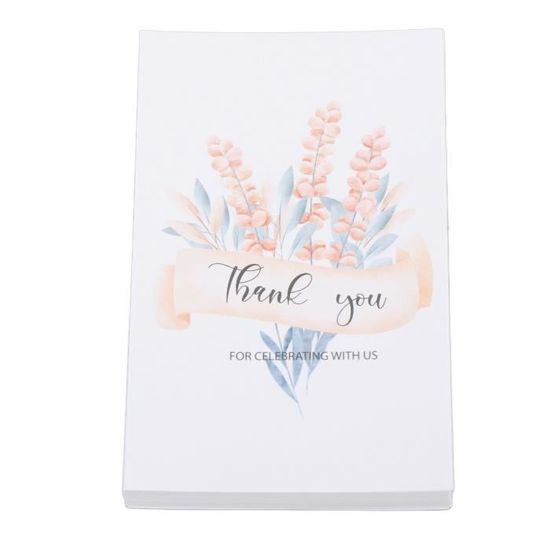 20 Cartes De Remerciement Mini Avec Enveloppes Kraft – 9 X 5,4 Cm, Sceau Doré, Pour Cadeaux, Mariage, Anniversaire - 6