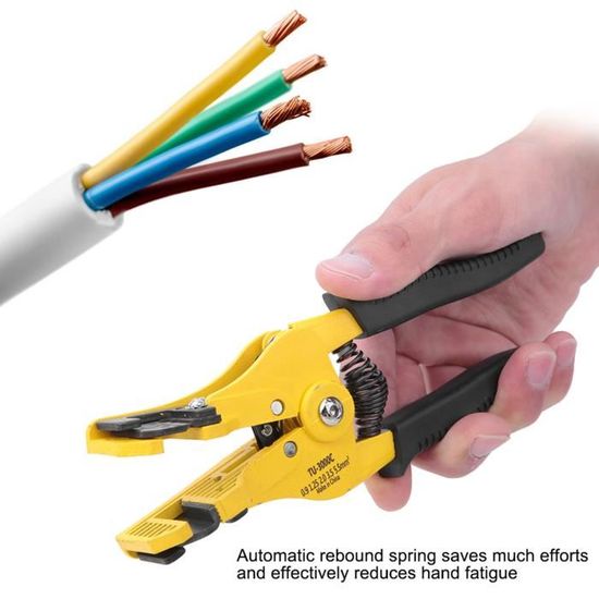 YOSOO outil manuel d'électricien Dénudeur de fil, outil à main  d'électricien de pince à dénuder de coupeur de articles accessoire -  Cdiscount Bricolage