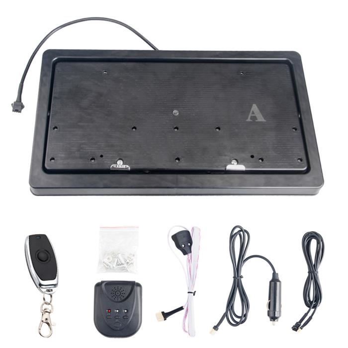 Universel 1 ensemble de support de support de cadre de plaque d'immatriculation caché de taille standard avec télécommande,