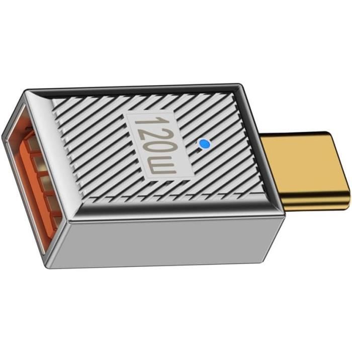Adaptateur Type-C Vers USB 3.1 10 Gbit/s - En Métal, Transfert Rapide, Pour PC, Smartphone, Appareil Photo - 9
