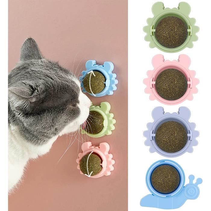 Boule adhésive murale en herbe de chat, herbe-aux-chats, herbe-aux-chats,  jouet naturel, bonbons léchants, élimine les boules de poils pour favoriser  la Digestion - AliExpress