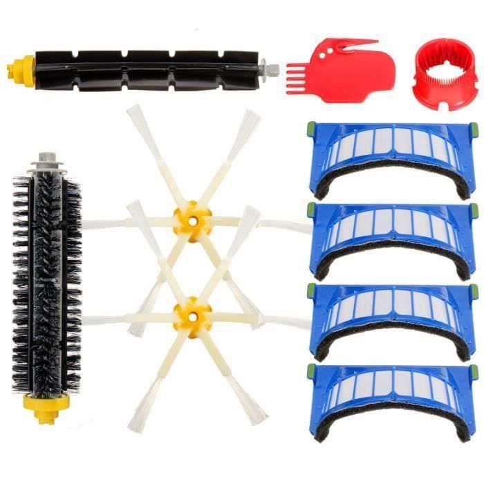 kit Filtre + Brosse 6 Bras pr Aero Vac iRobot Roomba 600 Series 620 630 650 670