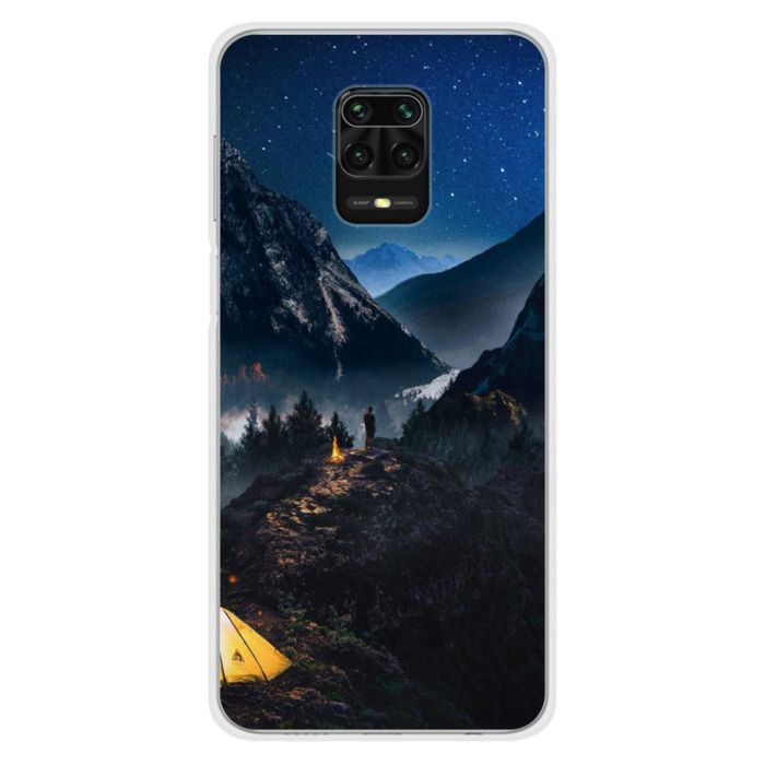 Coque pour smartphone compatible Xiaomi Redmi Note 9S en silicone gel protection arrière - Seul en Montagne